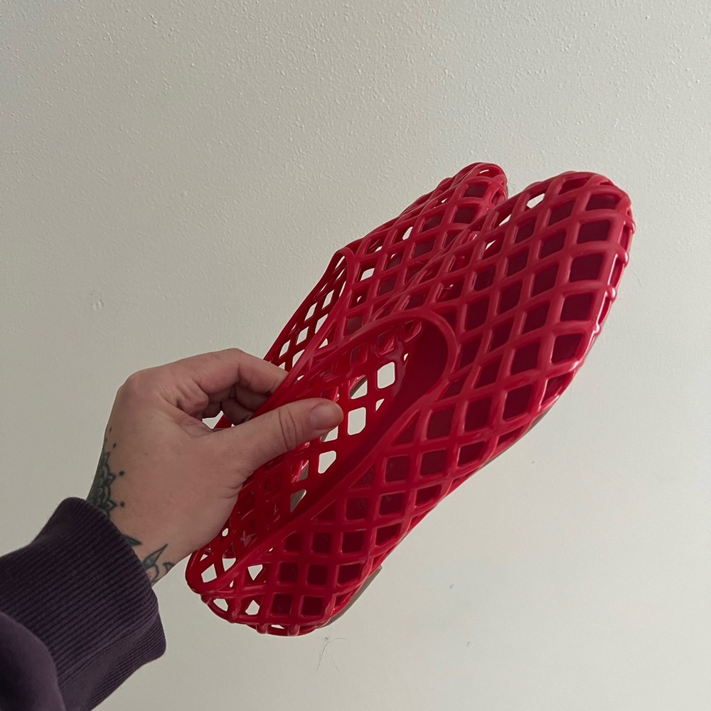 Old navy red jelly flats